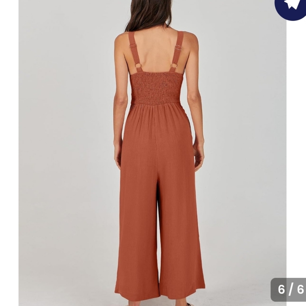 Anrabess Linen Blend Jumpsuit - Picture 6 of 16